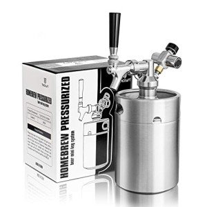 Portable Stainless Steel Mini Growler with CO2 Regulator