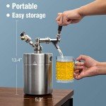 Portable Stainless Steel Mini Growler with CO2 Regulator