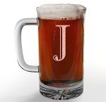 Personalized 16oz Monogram Glass Beer Mug