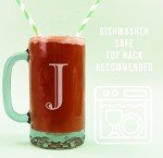 Personalized 16oz Monogram Glass Beer Mug