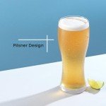 JoyJolt Callen - Set of 4 Craft Beer Glasses