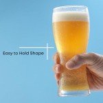 JoyJolt Callen - Set of 4 Craft Beer Glasses