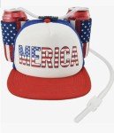 All-American Beer Hat with Straw for Celebrations