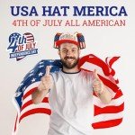 All-American Beer Hat with Straw for Celebrations