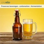 16oz Amber Flip Top Beer Bottles - 12 Pack