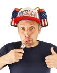 All-American Beer Hat with Straw for Celebrations