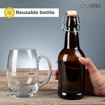 16oz Amber Flip Top Beer Bottles - 12 Pack