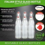 AYL Flip Top Glass Bottles for Brewing (6-Pack)