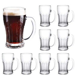 Set of 8 Large Beer Mugs with Handles