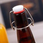 Swing Top Amber Glass Bottles for Home Brewing (8 Pack)