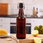 Swing Top Amber Glass Bottles for Home Brewing (8 Pack)