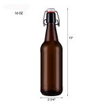 10 Pack Amber Glass Swing Top Beer Bottles