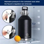 128oz Stainless Steel Mini Keg Growler Dispenser