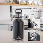 128oz Stainless Steel Mini Keg Growler Dispenser