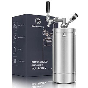 Gancowise 128oz Mini Keg Homebrew Dispenser