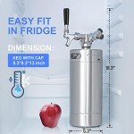 Gancowise 128oz Mini Keg Homebrew Dispenser
