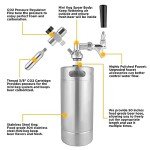 Gancowise 128oz Mini Keg Homebrew Dispenser