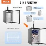 VEVOR Dual Tap Beer Kegerator with CO2 Cylinder