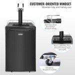 VEVOR Dual Tap Beer Kegerator with CO2 Cylinder