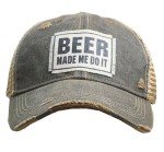 Vintage Life Baseball Cap with Fun Sayings - Black