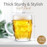 Burns Glass German Dimple Beer Mug - 19 oz