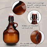 4-Pack Amber Glass Growlers for Home Brewing