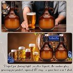 4-Pack Amber Glass Growlers for Home Brewing
