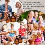 4-Pack Amber Glass Growlers for Home Brewing