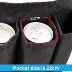 Adjustable 6-Pack Beer Belt Holder - Black