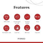 Set of 6 Premium 16 Ounce Pint Glasses