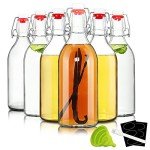 YEBODA 16oz Glass Swing Top Bottles - 6 Pack