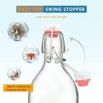 YEBODA 16oz Glass Swing Top Bottles - 6 Pack