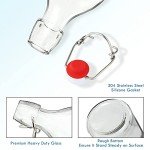 YEBODA 16oz Glass Swing Top Bottles - 6 Pack