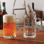 Set of 4 Heavy Glass Beer Mugs