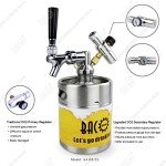 BACOENG 64 oz Pressurized Keg Growler for Homebrew