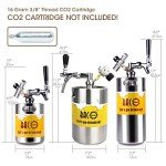 BACOENG 64 oz Pressurized Keg Growler for Homebrew