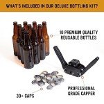 Home Brewing Deluxe Bottling Kit with Bottles & Caps