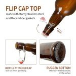 6 Pack Swing Top Amber Glass Beer Bottles