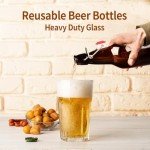 6 Pack Swing Top Amber Glass Beer Bottles