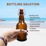 6 Pack Swing Top Amber Glass Beer Bottles