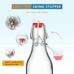 YEBODA 8oz Glass Swing Top Bottles (9 Pack)