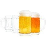 4 Pack 16oz Heavy Glass Beer Mugs