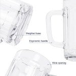 4 Pack 16oz Heavy Glass Beer Mugs