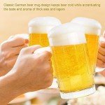 4 Pack 16oz Heavy Glass Beer Mugs