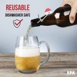 Set of 12 Amber Flip Top Beer Bottles