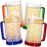 Fasmov 4-Pack Freezer Beer Mugs - 16oz