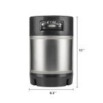 1.75 Gallon Stainless Steel Ball Lock Keg