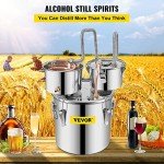 VEVOR 3GAL Alcohol Still Distillery Kit with Thermometer