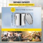 VEVOR 3GAL Alcohol Still Distillery Kit with Thermometer