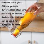 ZEBEIYU 8 oz Swing Top Glass Bottles - Set of 9
